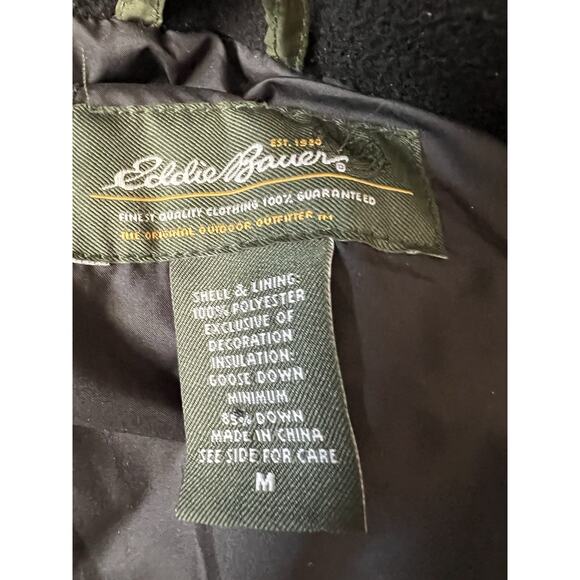 EDDIE BAUER Green Premium Quality Goose Down EB700 Zipper Puffer Vest - Picture 10 of 16